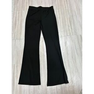 Ambiance Black Flare Leg Pants Womens Medium Elastic Waist Pull On